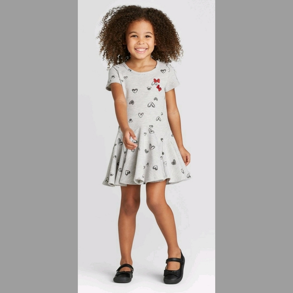 NWT Girls Disney Short-Sleeve Minnie Mouse Dress